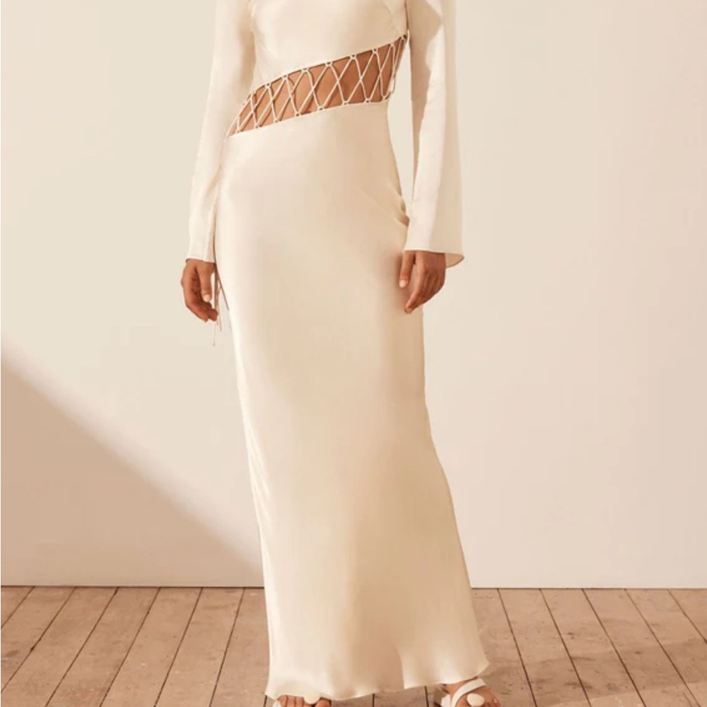 Shona Joy Arienzo Asymmetrical Lace Up Dress